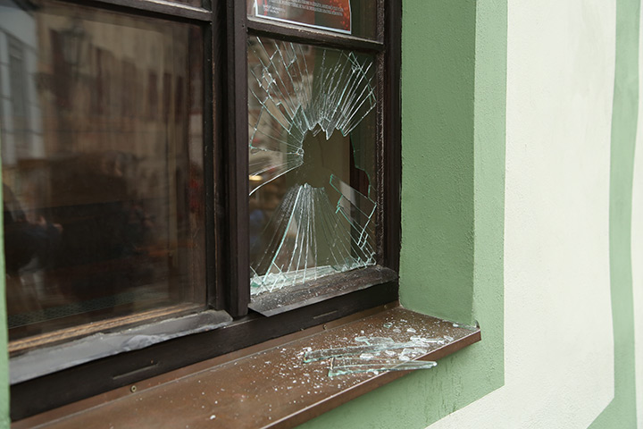 A2B Glass are able to board up broken windows while they are being repaired in Sidmouth.